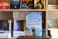Khaled Hosseini`s The Kite Runner novel in the bookshop. Royalty Free Stock Photo