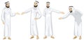 Khaliji Welcoming Men Royalty Free Stock Photo