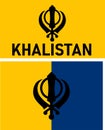 Khalistan Flag Sikhs For Justice Sikh emblem Illustration Vectors