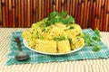 Khaman dhokla indian gujrati snack fast food dish Royalty Free Stock Photo