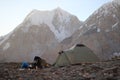 Kyrgyzstan - Khan Tengri (7,010 m) base camp Royalty Free Stock Photo