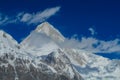 Khan Tengri peak in Tian Shan mountains Royalty Free Stock Photo