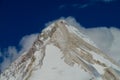 Khan Tengri peak in Tian Shan mountains Royalty Free Stock Photo