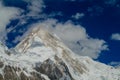 Khan Tengri peak in Tian Shan mountains Royalty Free Stock Photo