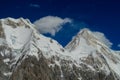 Khan Tengri peak in Tian Shan mountains Royalty Free Stock Photo