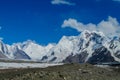 Snow peaks in Tian Shan mountains Royalty Free Stock Photo