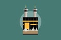 Khana Kaba Al-Haram Mosque - Saudi Arabia Vector Design