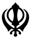 Khanda symbol icon with a white background