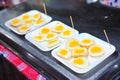 Khanom Krok Khai Nok Krata Fried Quail Eggs