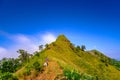 Khao Chang Puak Mountain at night time, Popular Mountain Climbing Royalty Free Stock Photo