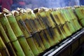 Khao Larm :: sticky rice grilled in bamboo tube, Thai dessert