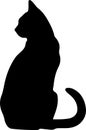 Khao Manee Cat Black Silhouette Generative Ai Royalty Free Stock Photo