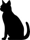 Khao Manee Cat Black Silhouette Generative Ai Royalty Free Stock Photo
