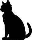 Khao Manee Cat Black Silhouette Generative Ai Royalty Free Stock Photo