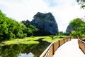 Khao ngoo rock park it is forest and mountains at beautiful .