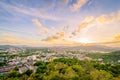 Khao Rang Viewpoint of Phuket city in sunset, Phuket province, Thailand Royalty Free Stock Photo