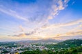 Khao Rang Viewpoint of Phuket city in sunset, Phuket province, Thailand Royalty Free Stock Photo
