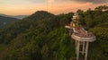 Khao Rang viewpoint tower landmark in Phuket town it is on Tung Ka hill in Phuket town. Royalty Free Stock Photo