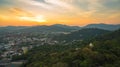 Khao Rang viewpoint tower landmark in Phuket town it is on Tung Ka hill in Phuket town. Royalty Free Stock Photo