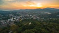 Khao Rang viewpoint tower landmark in Phuket town it is on Tung Ka hill in Phuket town. Royalty Free Stock Photo