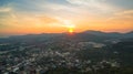 Khao Rang viewpoint tower landmark in Phuket town it is on Tung Ka hill in Phuket town. Royalty Free Stock Photo