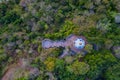 aerial view during sunset at Khao Rang the landmark viewpoint of Phuket Royalty Free Stock Photo