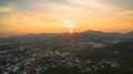 Khao Rang viewpoint tower landmark in Phuket town it is on Tung Ka hill in Phuket town. Royalty Free Stock Photo