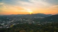 Khao Rang viewpoint tower landmark in Phuket town it is on Tung Ka hill in Phuket town. Royalty Free Stock Photo