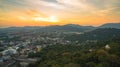 Khao Rang viewpoint tower landmark in Phuket town it is on Tung Ka hill in Phuket town. Royalty Free Stock Photo