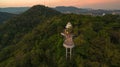 Khao Rang viewpoint tower landmark in Phuket town it is on Tung Ka hill in Phuket town. Royalty Free Stock Photo