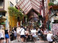 Khao San Road The popular famously described as the centre of the backpacking universe in Bangkok Royalty Free Stock Photo