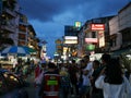 Khao San Road The popular famously described as the centre of the backpacking universe in Bangkok Royalty Free Stock Photo