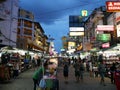 Khao San Road The popular famously described as the centre of the backpacking universe in Bangkok Royalty Free Stock Photo