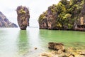 Khao tapu island stand in andaman sea at Thailand Royalty Free Stock Photo