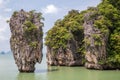 Khao Tapu rock at James Bond island, Andaman Sea, Thailand Royalty Free Stock Photo