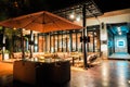 KHAO YAI THAILAND - DEC ,15 : The atmosphere in.The restaurant has a luxurious night in Khao Yai Thailand