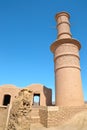Kharanagh Ardakan Castle, an ancient village with a minaret near the desert city of Yazd in Iran