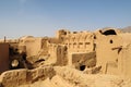 Kharanaq - Ruins of the abandoned mud brick city Royalty Free Stock Photo