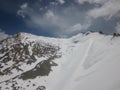 view of the Khardungla pass - world\'s highest motorable road in Ladakh, India Royalty Free Stock Photo