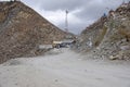 The Khardungla pass between Leh and Diskit in Ladakh, India Royalty Free Stock Photo