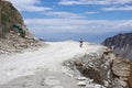 The Khardungla pass between Leh and Diskit in Ladakh, India Royalty Free Stock Photo