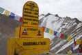 The Khardungla pass between Leh and Diskit in Ladakh, India Royalty Free Stock Photo