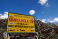 Khardungla top in Ladakh,India. Royalty Free Stock Photo