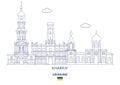 Kharkiv City Skyline, Ukraine Royalty Free Stock Photo