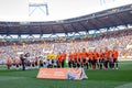 Soccer game of Ukrainian Cup Shakhtar Donetsk - Dynamo Kyiv on Metalist stadium. Before match