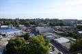 KHARKIV, UKRAINE - AUGUST 27, 2019 Aerial view of Chuhuiv city, a birthplace of Ilya Repin, a famous sculptor and