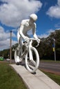 Monument to a bicyclist in KharkÃâv