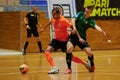 The futsal match of Ukrainian ExtraLeague Viva Cup Monolit vs Donbass Energo Trading Royalty Free Stock Photo