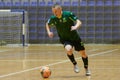 The futsal match of Ukrainian ExtraLeague Viva Cup Monolit vs Donbass Energo Trading Royalty Free Stock Photo