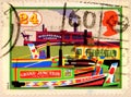 A stamp of Great Britain dedicated to Inland Waterways